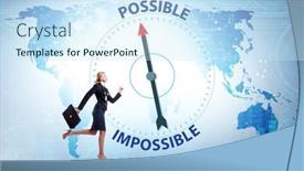  Presentation with possible - Presentation featuring concept-of-possible-and-impossible background and a cool aqua colored foreground