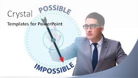  Presentation with possible - Theme consisting of concept-of-possible-and-impossible background and a white colored foreground