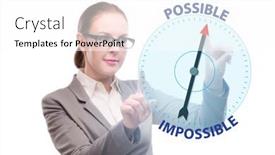  Presentation with possible - PPT layouts enhanced with concept-of-possible-and-impossible background and a white colored foreground