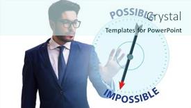  Presentation with possible - Slide set consisting of concept-of-possible-and-impossible background and a cool aqua colored foreground