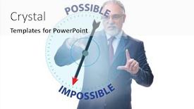  Presentation with possible - Slide set enhanced with concept-of-possible-and-impossible background and a white colored foreground