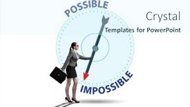  Presentation with possible - PPT theme having concept-of-possible-and-impossible background and a sky blue colored foreground