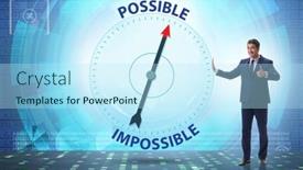  Presentation with possible - Presentation theme enhanced with concept-of-possible-and-impossible background and a sky blue colored foreground