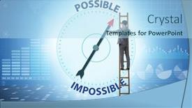  Presentation with possible - Presentation design with concept-of-possible-and-impossible background and a light blue colored foreground