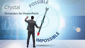  Presentation with possible - Slide deck featuring concept-of-possible-and-impossible background and a cool aqua colored foreground