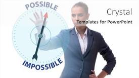  Presentation with possible - PPT theme featuring concept-of-possible-and-impossible background and a white colored foreground