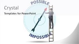  Presentation with possible - PPT layouts having concept-of-possible-and-impossible background and a white colored foreground