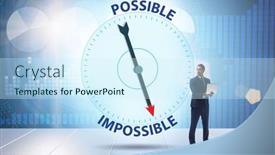  Presentation with possible - Presentation design having concept-of-possible-and-impossible background and a cool aqua colored foreground