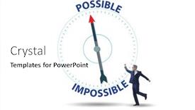  Presentation with possible - PPT theme consisting of concept-of-possible-and-impossible background and a white colored foreground