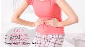  Presentation with symptoms - Colorful theme enhanced with concept of pregnancy symptoms pregnant backdrop and a lemonade colored foreground