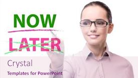  Presentation with procrastination - Slides with concept-of-procrastination-with-now background and a lemonade colored foreground