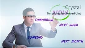  Presentation with procrastination - Theme with concept-of-procrastination-with-now background and a sky blue colored foreground