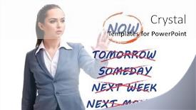  Presentation with procrastination - Presentation theme enhanced with concept-of-procrastination-with-now background and a white colored foreground