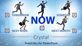  Presentation with procrastination - Slide deck having concept-of-procrastination-with-now background and a light blue colored foreground