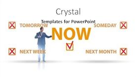  Presentation with procrastination - Slides enhanced with concept-of-procrastination-with-now background and a white colored foreground