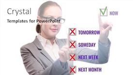  Presentation with procrastination - Slide set featuring concept-of-procrastination-with-now background and a white colored foreground