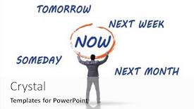  Presentation with procrastination - Presentation design consisting of concept-of-procrastination-with-now background and a white colored foreground