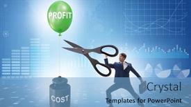  Presentation with profit - Slides featuring concept-of-profit-and-cost background and a light blue colored foreground