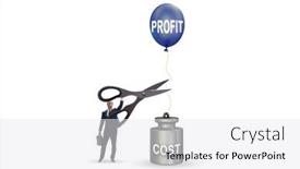  Presentation with profit - Presentation consisting of concept-of-profit-and-cost background and a white colored foreground