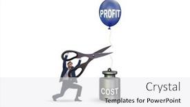  Presentation with cost - Slides consisting of concept-of-profit-and-cost background and a white colored foreground