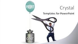  Presentation with cost - PPT layouts enhanced with concept-of-profit-and-cost background and a white colored foreground