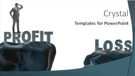  Presentation with profit loss - Amazing presentation theme having concept-of-profit-and-loss backdrop and a white colored foreground