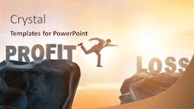  Presentation with profit loss - Amazing presentation design having concept-of-profit-and-loss backdrop and a lemonade colored foreground