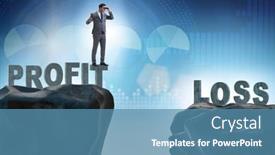  Presentation with profit loss - Amazing slide deck having concept-of-profit-and-loss backdrop and a teal colored foreground