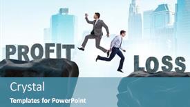  Presentation with profit loss - PPT theme consisting of concept-of-profit-and-loss background and a teal colored foreground