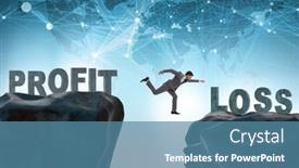  Presentation with profit loss - Cool new presentation theme with concept-of-profit-and-loss backdrop and a teal colored foreground