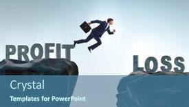  Presentation with profit loss - Theme featuring concept-of-profit-and-loss background and a ocean colored foreground