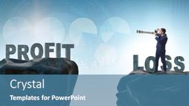  Presentation with profit loss - Theme with concept-of-profit-and-loss background and a teal colored foreground