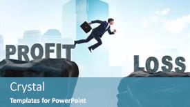  Presentation with profit loss - Audience pleasing presentation theme consisting of concept-of-profit-and-loss backdrop and a teal colored foreground