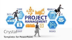  Presentation with project management - Amazing PPT theme having concept-of-project-management backdrop and a white colored foreground