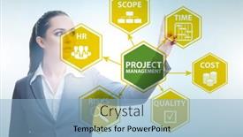  Presentation with project management - Cool new PPT theme with concept-of-project-management backdrop and a light blue colored foreground