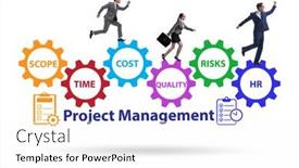  Presentation with project management - Cool new PPT theme with concept-of-project-management backdrop and a white colored foreground