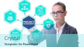  Presentation with project management - Slide deck having concept-of-project-management background and a arctic colored foreground