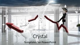  Presentation with crisis - Audience pleasing PPT theme consisting of concept of protection from crisis backdrop and a light gray colored foreground