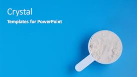  Presentation with protein - Amazing theme having concept-of-protein-powder-spoon backdrop and a gray colored foreground