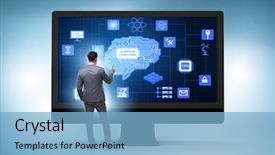  Presentation with quantum - PPT layouts consisting of concept of quantum computing background and a light blue colored foreground