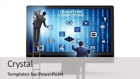  Presentation with quantum computing - PPT theme having concept of quantum computing background and a light gray colored foreground