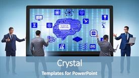  Presentation with quantum computing - Theme having concept of quantum computing background and a teal colored foreground