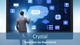  Presentation with quantum computing - PPT theme having concept-of-quantum-computing background and a ocean colored foreground