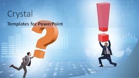  Presentation with question marks - Presentation featuring concept-of-question-and-exclamation background and a light blue colored foreground