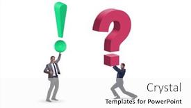  Presentation with question marks - PPT theme consisting of concept-of-question-and-exclamation background and a  colored foreground