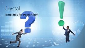  Presentation with question marks - Presentation theme having concept-of-question-and-exclamation background and a light blue colored foreground