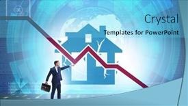  Presentation with real estate - PPT layouts having concept-of-real-estate-price background and a light blue colored foreground
