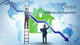  Presentation with price - PPT layouts having concept-of-real-estate-price background and a light blue colored foreground