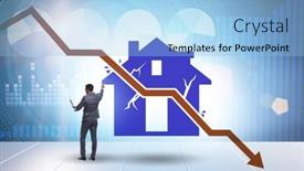  Presentation with price - PPT theme featuring concept-of-real-estate-price background and a light blue colored foreground