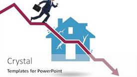  Presentation with price - Presentation design having concept-of-real-estate-price background and a white colored foreground